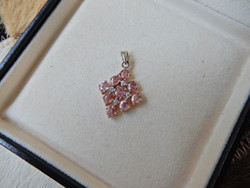 Cavill rose gold plated silver pendant with sparkling stones