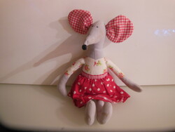 Mouse - 28 x 18 cm - hand made - textile - Austrian - exclusive - flawless