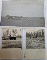 Field work on old photos, the three pictures are for sale together