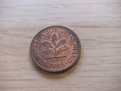 2 Pfennig 1988 ( f ) Germany