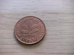 2 Pfennig 1980 ( g ) Germany