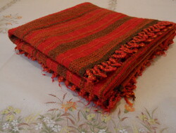 Retro red thicker woven tablecloth, blanket