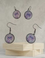 Purple stitch earrings