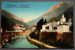 Herkulesfürdő - Erzsébet hostel, spa directorate - litho postcard 19