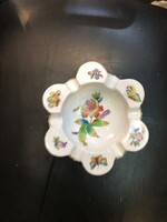 Herend ashtray, porcelain, Victoria pattern, 15 cm, perfect.