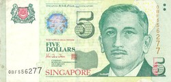 5 dollár 1999 Singapore Szingapúr