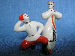 Retro szovjet mini porcelán táncoló pár