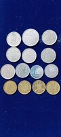 14 old Spanish coins 1957-1986