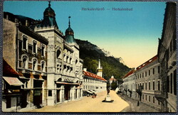 Herkulesfürdő - Hercules square - litho postcard 19,,