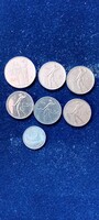 7 old Italian coins 1955-1979