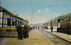 Királyháza (Lower Carpathians) - railway station / soldiers 19,,