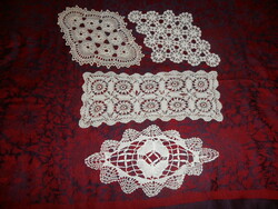 Hand crocheted lace tablecloth (4 pcs.)