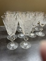 10 brandy crystal glasses
