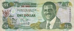 1 dollár  Bahama szigetek 2001 J.W.Francis aláírás