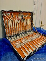 Silver-plated Italian 12-person cutlery set 51 pcs