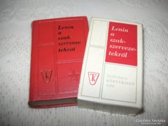 Mini retro book, Lenin on trade unions, 2 volumes, 1970 published by Táncsics