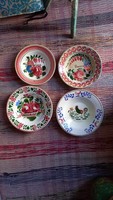 4 pieces of traditional hard earthenware plates