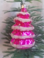 Retro glass Christmas tree ornament