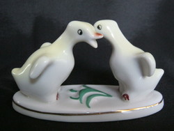 Porcelain duck pair of ducklings