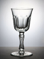 6 wine glasses | polished incised peeled crystal glass liqueur glass