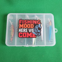New 5-piece wobbler fishing bait set in box - 6.