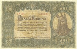500 korona 1920 restaurált 3.