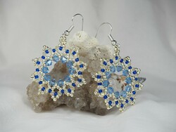 Handmade blue star earrings