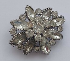 Crystal brooch pin shines beautifully in the light