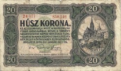 20 Korona 1920 number 1 point.
