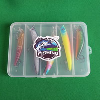 New 5-piece wobbler fishing bait set in box - 3.