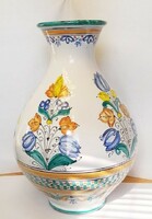 Handcrafted floor vase with Habán pattern from Kaposvár. A unique artefact