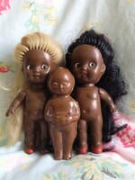 Injection molded children's joy in negro doll format, set of 3