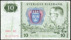 D - 013 - foreign banknotes: 1981 Sweden 20 kroner