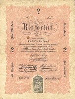 2 két forint 1848 Kossuth bankó eredeti állapotban. 3.