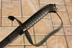 Short sword with copper hilt cap