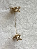 Modern, yellow gold 14 carat stud earrings