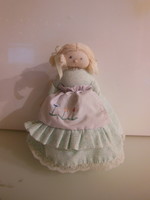 Doll - 19 x 14 cm - textile - soft - cotton - retro - German - flawless