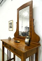 Original Art Nouveau mirrored console table / dressing table with mirror