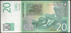 D - 016 -  Külföldi bankjegyek: 2000 Jugoszlávia  20 dinár