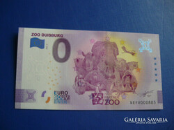 Germany 0 euro 2022 monkey elephant rhinoceros koala kangaroo tiger! Rare commemorative paper money
