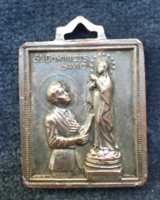 Saint Dominic Savio / Sanctus Bosco double-sided old pendant