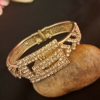 Silver-plated zircon bracelet