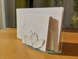 Glass notepad holder