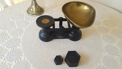 English salter Staffordshire copper scale with weights