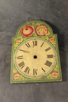 Antique 2 heavy wall clock painted dial 553