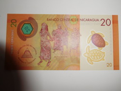 Nicaragua 20 cordoba 2015 unc polymer