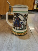 German beer mug with lid made in Germany