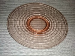 Coral glass serving bowl (a6)