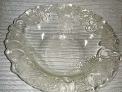 Glass serving bowl with fruit pattern (a6)
