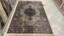 3452 Dreamy cotton silk Isfahani machine Persian carpet 150x230cm free courier